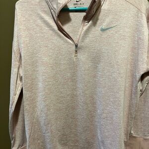 Nike Light Pink Dri-FIT Quarter-Zip Top. Women’s size M